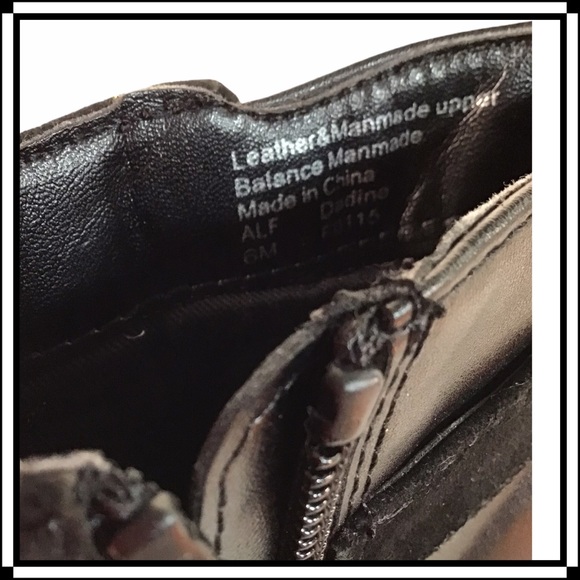 Alfani Leather & Suede NWT Booties Size 6M Black - Picture 6 of 13